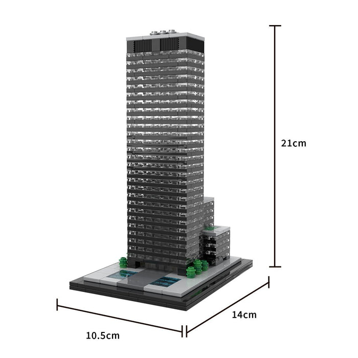 MOC - 219954 Seagram Building 1:800 Scale Klemmbausteine - LesDiy - Klemmbausteine