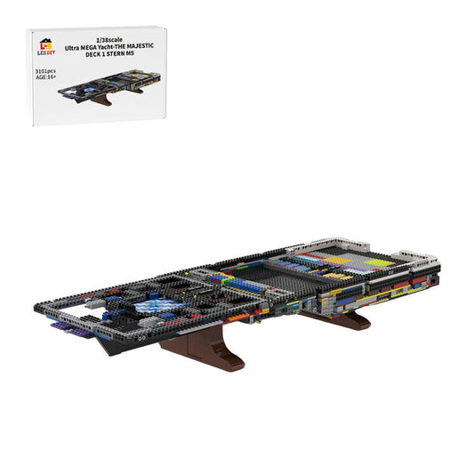 MOC - 230069 1/38 Scale Ultra MEGA Yacht - Part 2 Module 5 Deck 1 Stern Klemmbausteine - LesDiy - Klemmbausteine