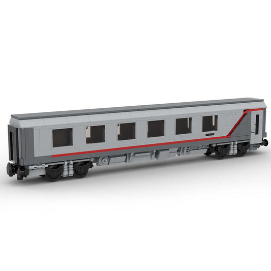 MOC - 67867 6wide Static Edition Schlafwagen RZD ohne bedruckte Teile und Figuren - LesDiy - Klemmbausteine
