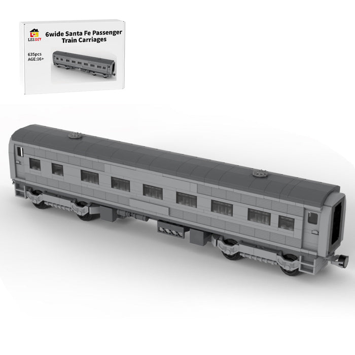 MOC 6wide Santa Fe Passenger Train Carriages - LesDiy - Klemmbausteine