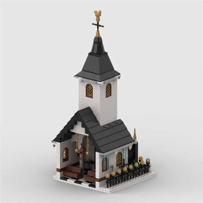 MOC - 91182 Winter Dorf Kleine Kirche - LesDiy - Klemmbausteine