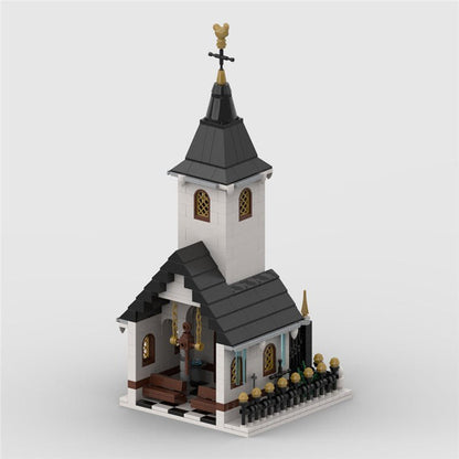 MOC - 91182 Winter Dorf Kleine Kirche - LesDiy - Klemmbausteine