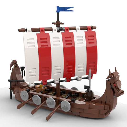 MOC - 98225 das Wikinger - Langschiff - LesDiy - Klemmbausteine