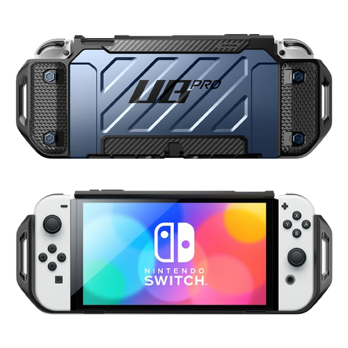 Nintendo Switch OLED Unicorn Beetle PRO Dockable Grip Case-Metallic Blue
