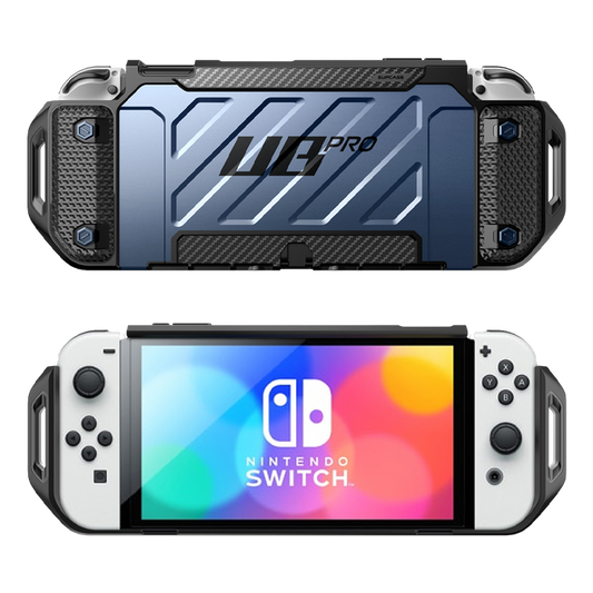 Nintendo Switch OLED Unicorn Beetle PRO Dockable Grip Case-Metallic Blue