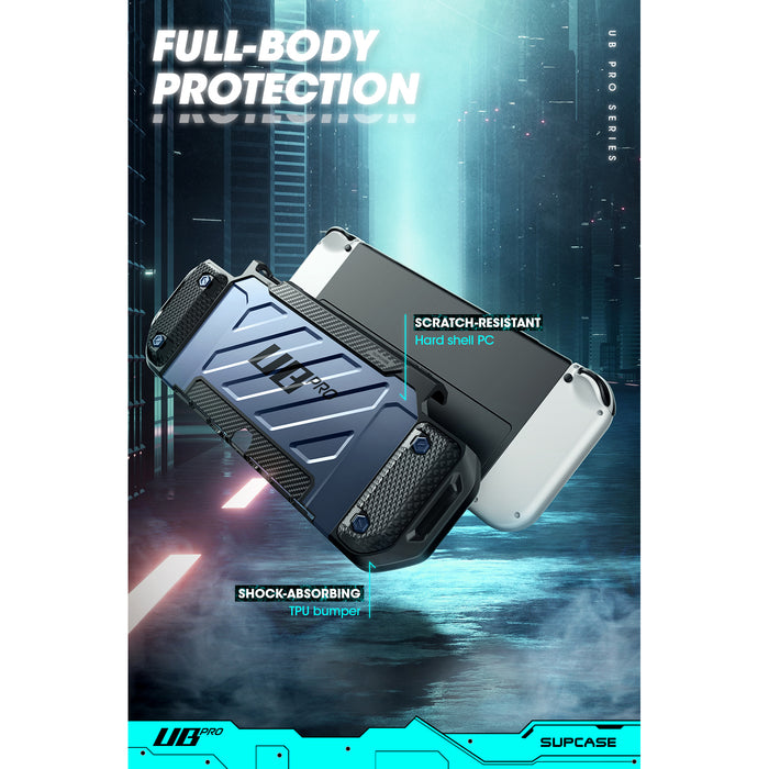 Nintendo Switch OLED Unicorn Beetle PRO Dockable Grip Case-Metallic Blue