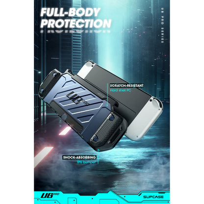 Nintendo Switch OLED Unicorn Beetle PRO Dockable Grip Case-Metallic Blue