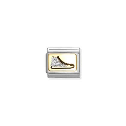 Nomination Classic Gold Charm - Silver Glitter Sneaker