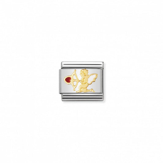 Nomination Classic Link Gold and Enamel Cupid Charm