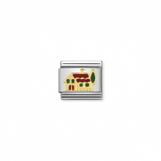 Nomination Classic Link Gold and Enamel House Charm