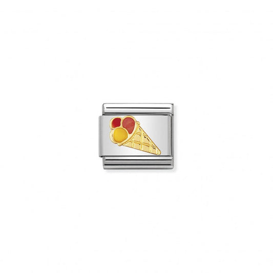 Nomination Classic Link Gold and Enamel Ice Cream Charm