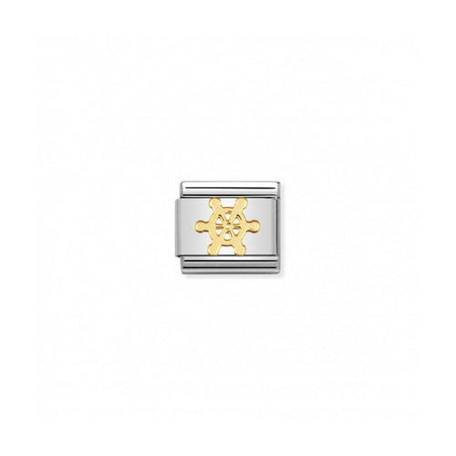 Nomination Classic Link Gold Boat Wheel Charm
