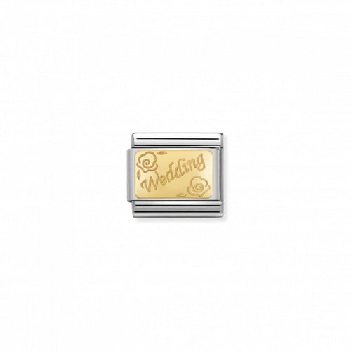 Nomination Classic Link Gold Floral Wedding Charm