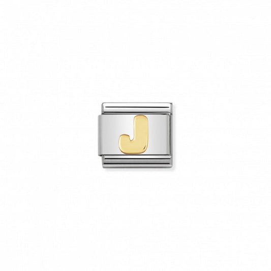Nomination Classic Link Gold Letter J Charm