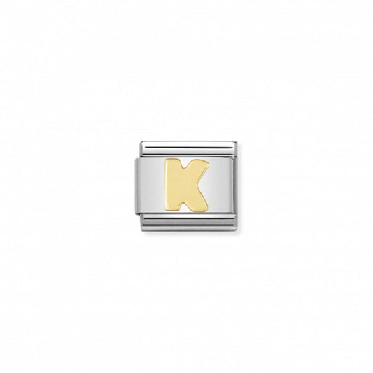 Nomination Classic Link Gold Letter K Charm