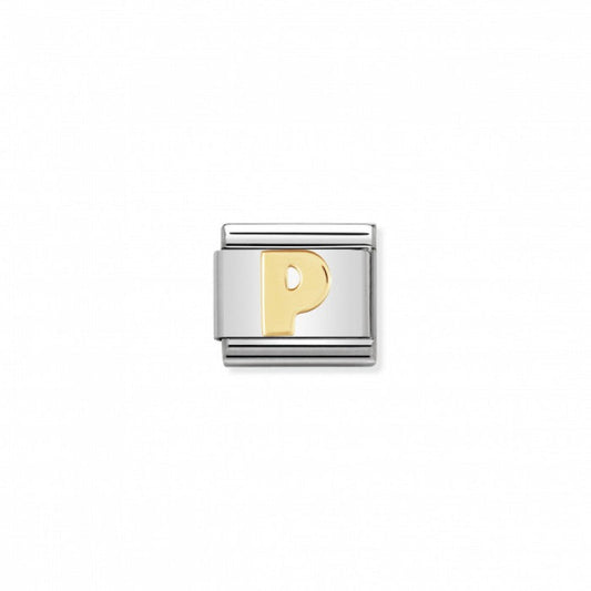 Nomination Classic Link Gold Letter P Charm
