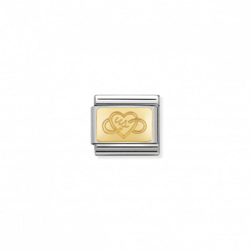 Nomination Classic Link Gold Us Infinity Heart Charm