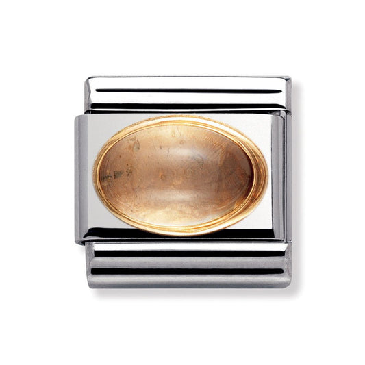 Nomination Classic Link Oval Semi-Precious Stones 18K Gold Citrine