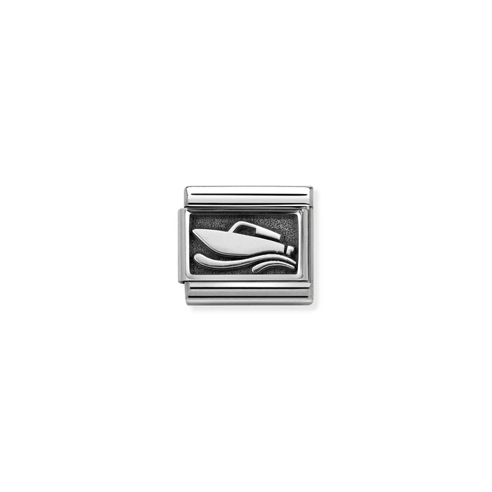 Nomination Classic Link Oxidized Silver Speedboat Charm
