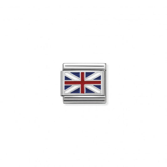 Nomination Classic Link Silver Great Britain British Union Flag Charm