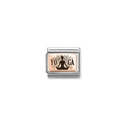 Nomination Classic Rose Gold Charm - Yoga Meditation