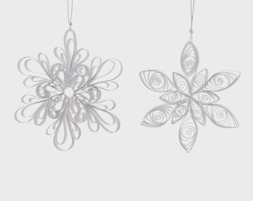 Paper Flower Hanging Decoration - White