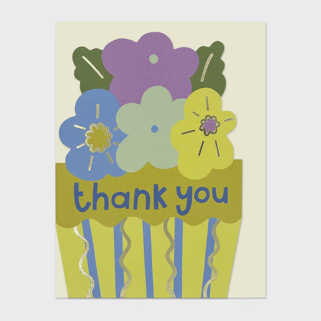 Raspberry Blossom Get Well Soon Flower Basket Greetings Card