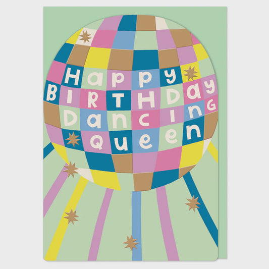 Raspberry Blossom Happy Birthday Dancing Queen Greetings Card