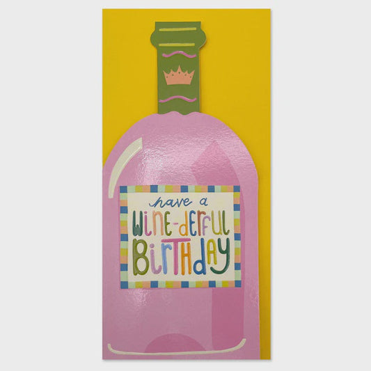 Raspberry Blossom Wonderful Birthday Greetings Card