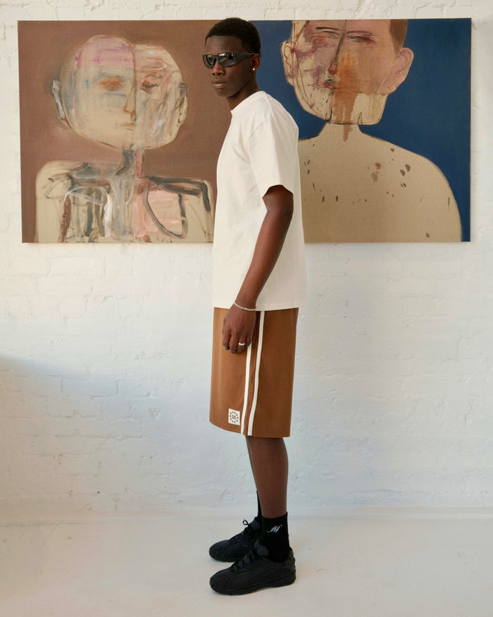 Relaxed Track Short - Brown