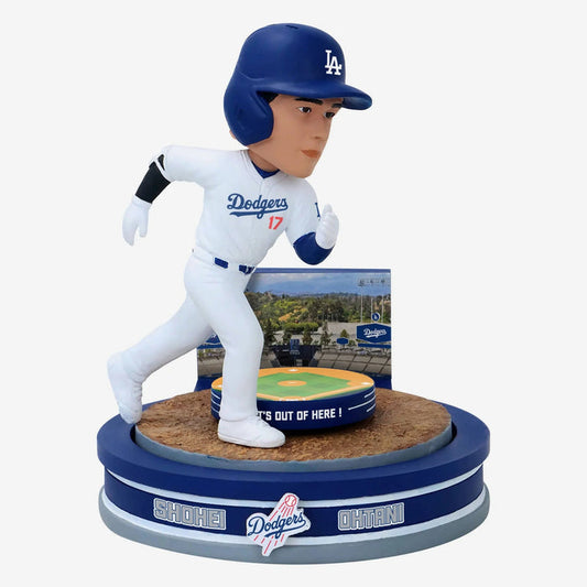 Shohei Ohtani Los Angeles Dodgers Home Run Spinner Mini Bobblehead Scene