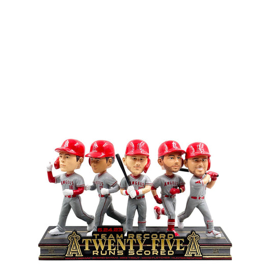 Shohei Ohtani, Mike Trout, Hunter Renfroe, Mickey Moniak, David Fletcher Los Angeles Angels 25-Run Game Mini Bobblehead Scene MLB