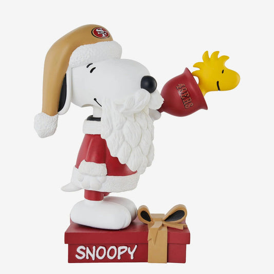 Snoopy & Woodstock San Francisco 49ers 2024 Peanuts Christmas Special Bobblehead