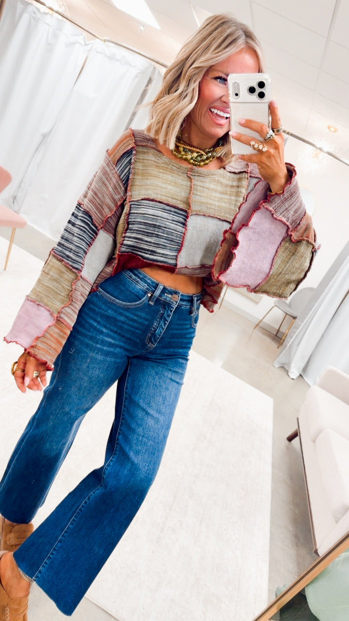 The Woven Panel Sweater