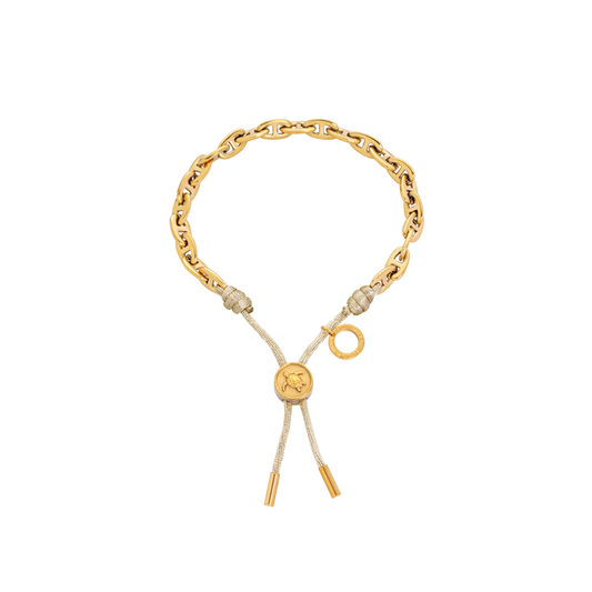 Turtle Anchor Chain Armband Gold Sand