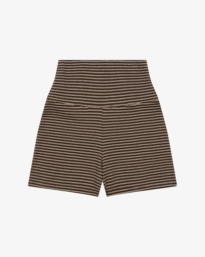 Women's Stripe Mini Short - Brown