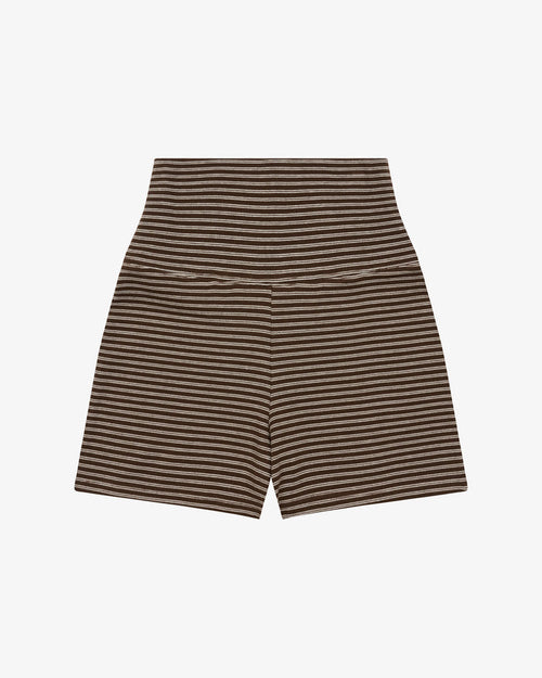 Women's Stripe Mini Short - Brown