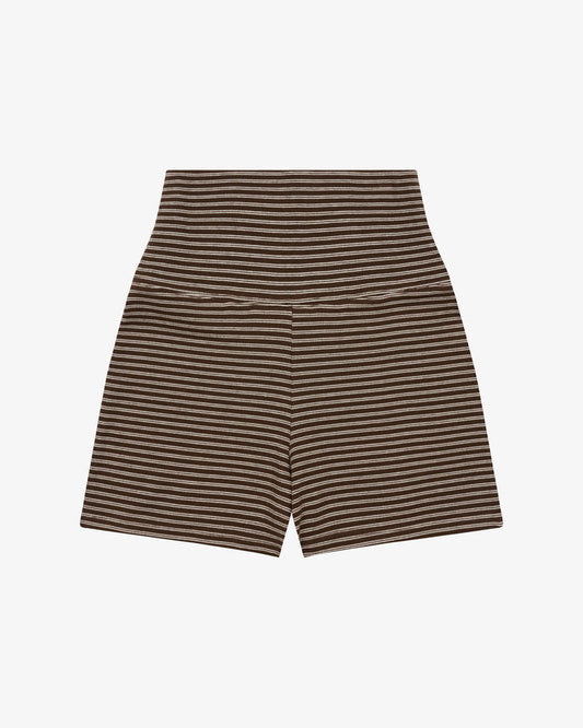 Women's Stripe Mini Short - Brown